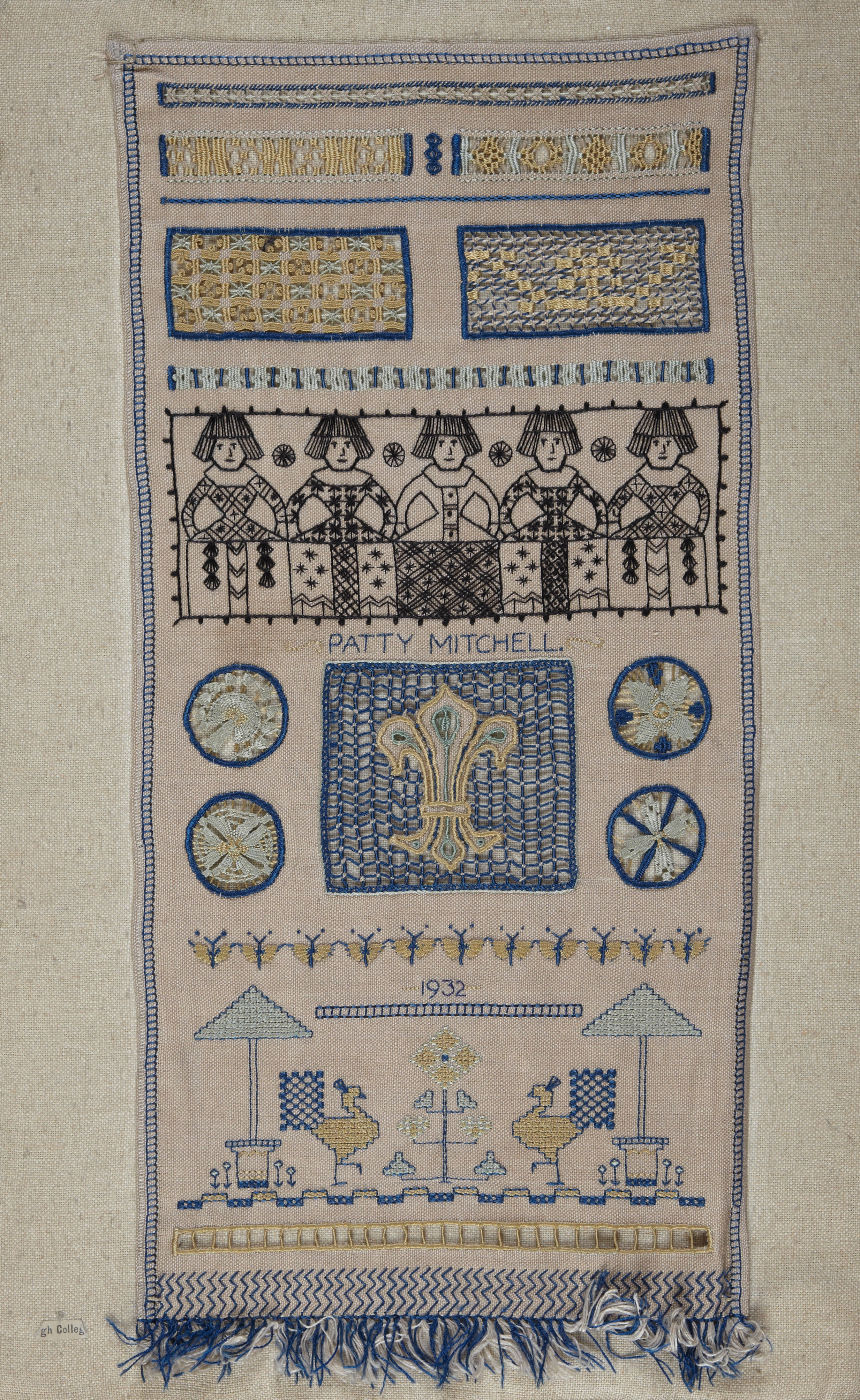 Patty Mitchell Embroidered Sampler 