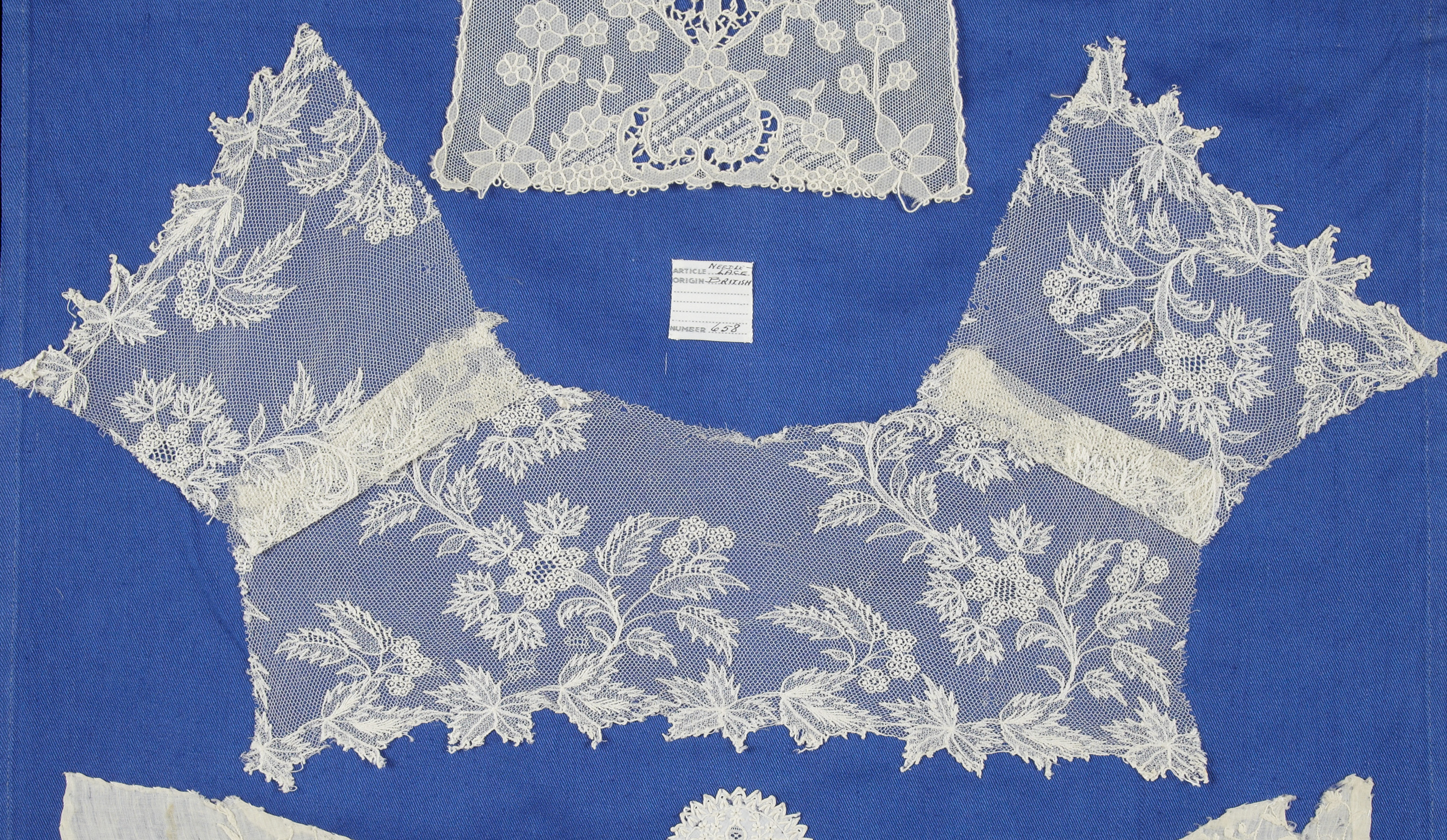 needle lace worked on net and lawn