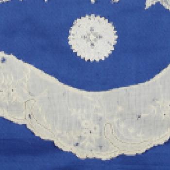 needle lace worked on net and lawn