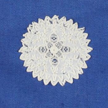 needle lace worked on net and lawn